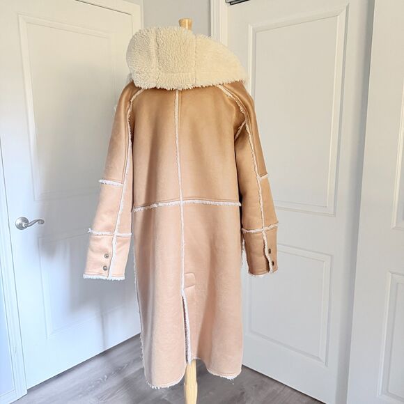 Anthropologie Pilcro Sherpa Reversible Coat - Picture 3 of 6